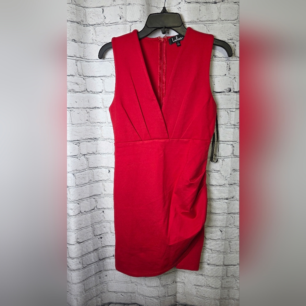 Lulus Cocktail Hour Red‎ Wrap Dress Size Small